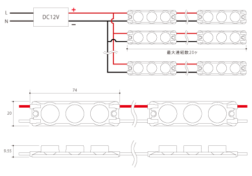 エッジライト12v3w